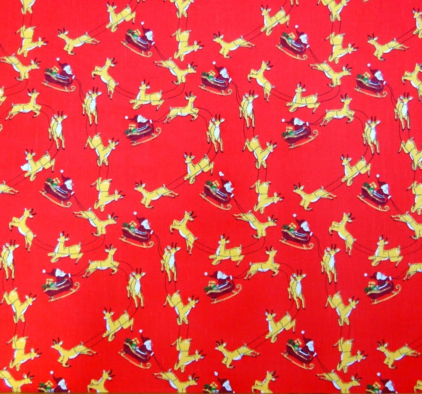 Red Santa Sleigh Christmas Scrub Set