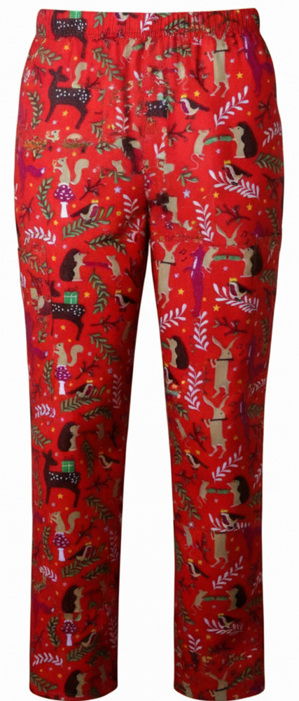 Christmas Robin Scrub Bottoms